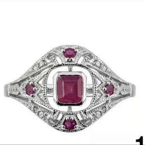 Vintage Ruby Ring 925